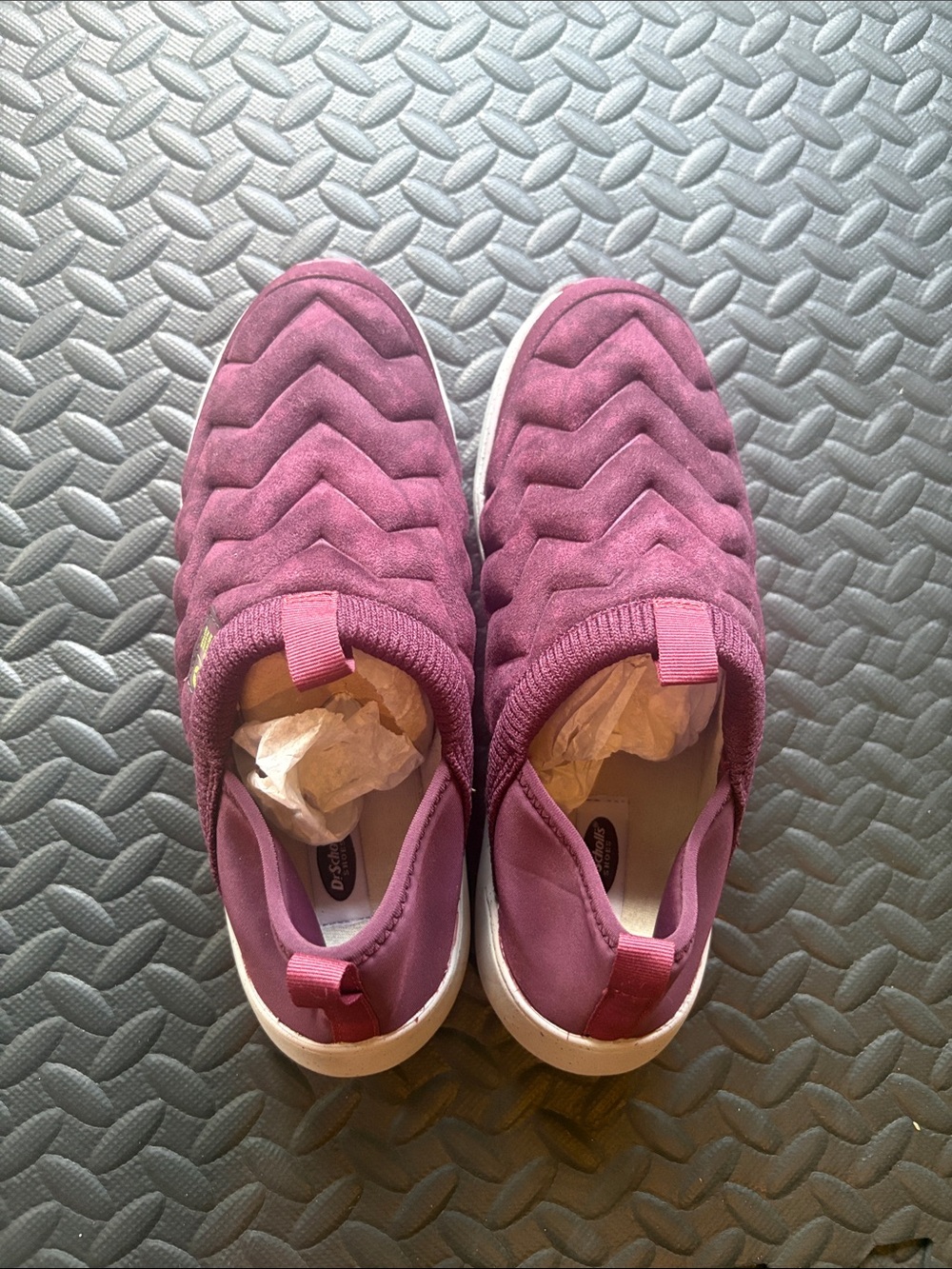Dr. Scholl's Quilted Slip-On Sneakers in Berry Plum